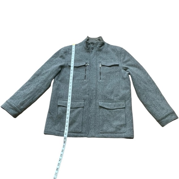 Grey Calvin Klein Pea Coat (M) - Picture 5 of 7